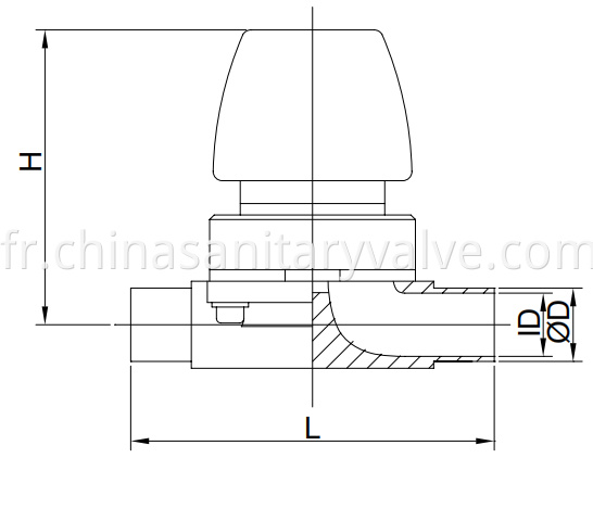 DIN Sanitary Mini manual diaphragm valves weld end..